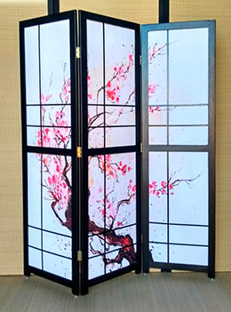 biombo japones mosaico escuro